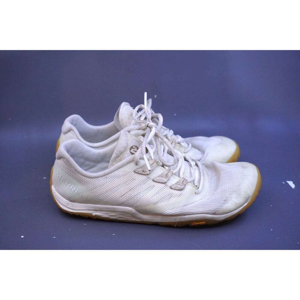 Merrell Trail Glove 5 Womens 8 White Barefoot Trail Running Shoe J066558 Minimal